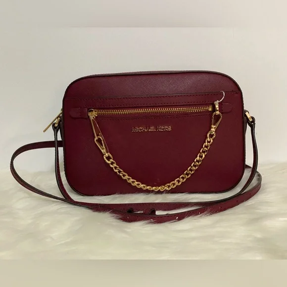 Michael Kors Jet Set Burgundy Crossbody Bag